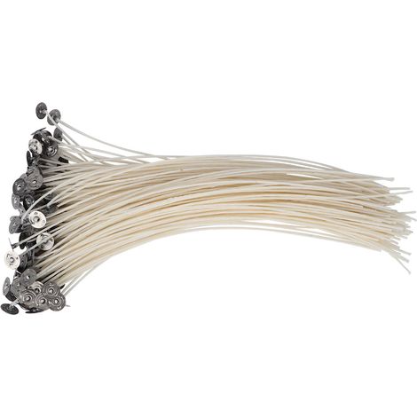 100 umweltfreundliche Dochte für handgefertigte Kerzen, rauchfrei, 25 cm, 100er-Packung