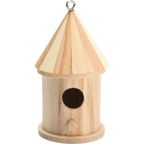 TEMPSA Nid d\'oiseau Bois Nichoir Pendu Pour Décoration Maison Jardin (1/4)
