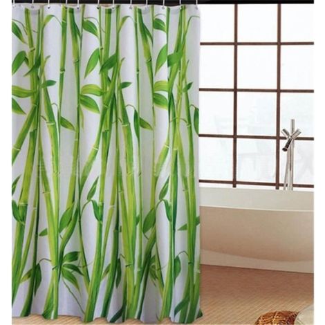 Rideau de douche - Vert - Polyester - 180 x 180 cm (1/4)