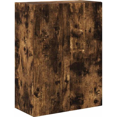 Mobile TV da parete Rovere fumé 59,5 x 31 x 80 cm vidaXL