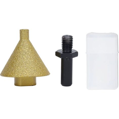 Foret à chanfreiner diamanté Fockety de 2 pouces, foret conique pour carrelage de 1,97 pouce, universel, tranchant, précis, facile à utiliser, foret à chanfreiner. (1/5)