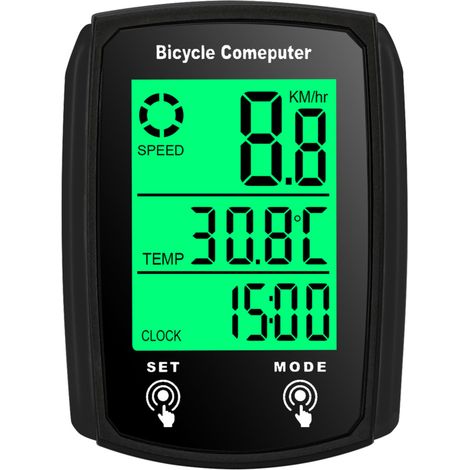 Ordinateur de vélo filaire 19 fonctions, tactile, compteur de vitesse, odomètre, étanche, rétroéclairage