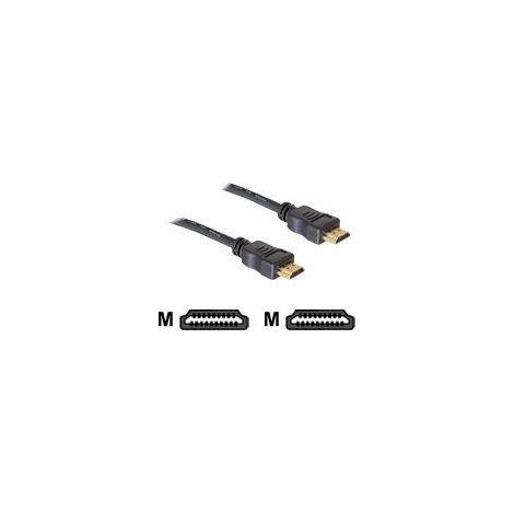Delock HDMI Cavo Spina HDMI-A, Spina HDMI-A 5.00 m Nero 82455 UHD 4K,, contatti connettore dorati Cavo HDMI (1/4)