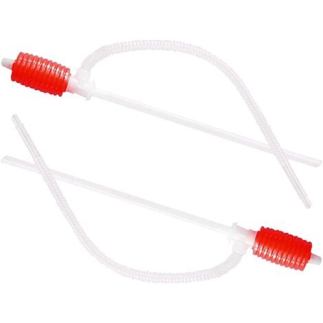 BUNTHAUS Pompe Siphon Manuelle pour Transfert de Carburant et Huile, Tuyau Réutilisable en Plastique, Design Manuel Polyvalent, 2 Pièces pour Voiture et Baril (1/4)