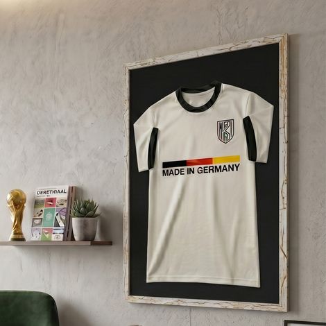 K-Möbel Cadre Maillot Argent 70x100cm Fond Noir Vitrine Bois Massif (1/5)