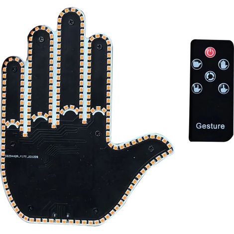 Indicador luminoso interactivo de 203 LED ámbar para coche con control remoto y 4 gestos. (1/5)