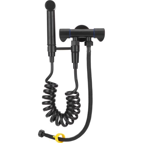 Eckarmatur aus Edelstahl für Hochdruck-Bidetdusche, G1/2, 1 Zulauf, 2 Abläufe, Badaccessoire, Absperrventil (1/5)