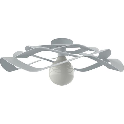 LUMICOM  KAMI Plafoniera, 1X E27, max 42W, metallo, grigio, D.40cm