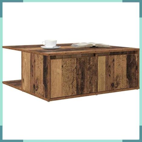 875486 Table basse Vieux bois 80 x 80 x 31 cm Bois d'ingénierie (1/5)