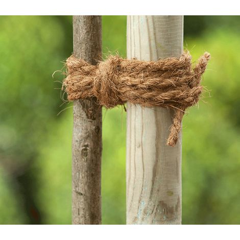 Direct Filet – Corde épaisse en fibre de coco bio Ø8.5mm – Longueur 15m – Pour travaux de décoration et jardinage – Charge maximale 100kg