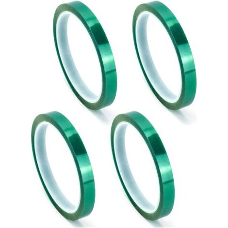 4 rotoli di nastro termico per sublimazione, 10 mm x 33 m, nastro adesivo ad alta temperatura per stampa elettronica (verde) (1/5)