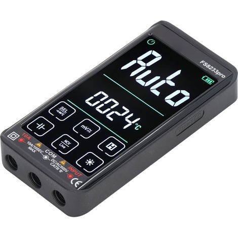Multimètre FS8233pro écran tactile LED testeur tension DC AC résistance capacité avec 2 sondes 1 sonde température (1/5)