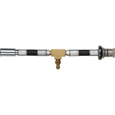 KS Tools Manometer-Anschlussschlauch mit 1/4 Schlauchanschluss zur universellen Verwendung mit 3/8 und 5/16 Hochdruckschlauchanschlüssen