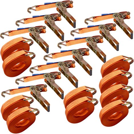 10 x Spanngurt Zurrgurte 8m 5t ( 2500 / 5000 daN, KG ) Zweiteilig 50mm (1/5)