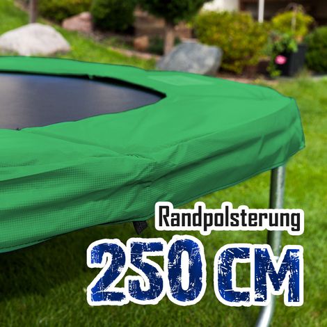 250cm Randpolsterung Gepolsterte Federabdeckung Rahmenpolsterung für 250cm Trampoline Breite 23cm Stärke 18mm in Dunkelgrün