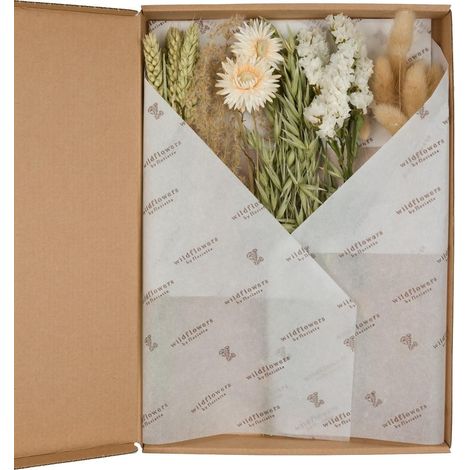 Bouquet de Fleurs Séchées Naturelles pour Décoration Intérieure, 5 Pièces, Jaune et Lavande, 30 cm - PANGIVO
