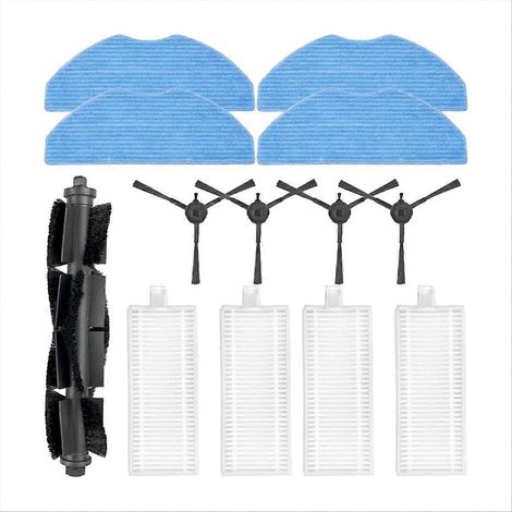Set mit 4 Zubehörteilen für RE4/RE4 Plus: Seitenbürsten, Wischmopp und Ersatzfilter für den Saugroboter (1/5)