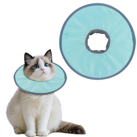 Cat Collar Anti-Licking, Flexible Elizabethan Recovery Adjustable and Waterproof Adjustable and Foldable Cat Collar Anti Licking Comfort for Kitten Scratching (1/5)
