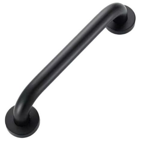 Barre d'Appui Douche - Noir - 400mm - Poignée de Douche de Sécurité - Barre d'Appui WC Handicapé - Barre de Soutien pour Toilette - Barre de Maintien Douche et WC (1/5)
