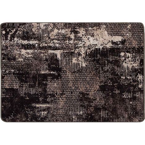 Rug Runner MARSA Black 100 x 150 cm Polyester and PVC vidaXL
