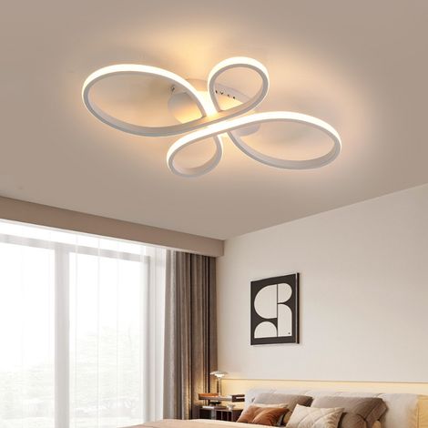 Plafonnier LED 60 cm, lustre LED créatif à anneau de fleurs 36 W, plafonnier moderne, lumière blanche chaude 3 000 K (1/5)