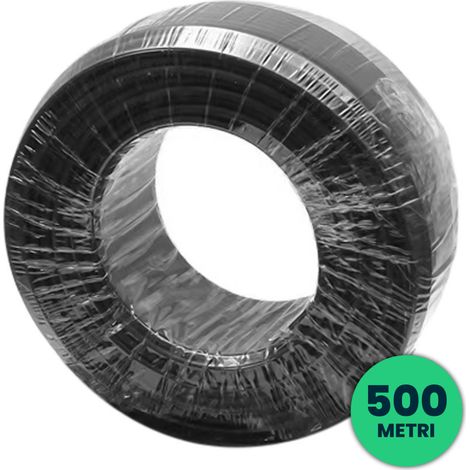 V-TAC Cavo Solare 6 mmq Unipolare Colore Nero Bobina da 500 Metri