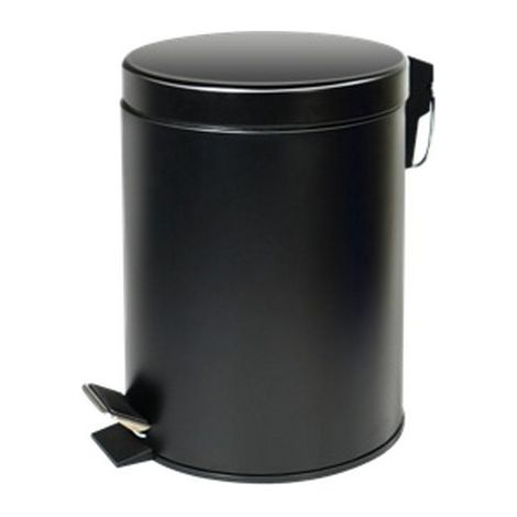 Cestino bagno 5 lt con pedale in acciaio inox con finitura nera opaca  KA5N kamalu