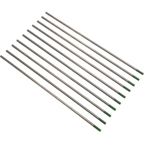 Lot de 10 électrodes TIG en tungstène à pointe verte (2,4 x 150 mm) (1/5)
