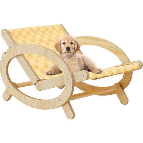 Lit surélevé pour animaux de compagnie, chaise haute pour chat, cadre de couchage et d'escalade C-- (1/5)