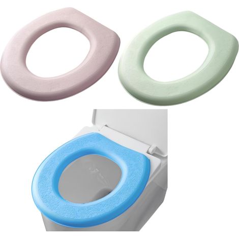 Ensemble de 3 Housses de siège, Coussin rembourré forme O, Accessoire lavable portable, Pour salle de bain et voyage