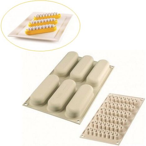 POP Eclair Silikonform für Einzelportionen, Silikomart Set, 2 Stück. (1/4)