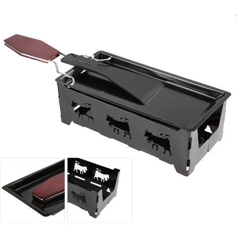 Plaque à Raclette Non Adhésive Portable avec Poignée en Bois pour Gril et Four (1/5)