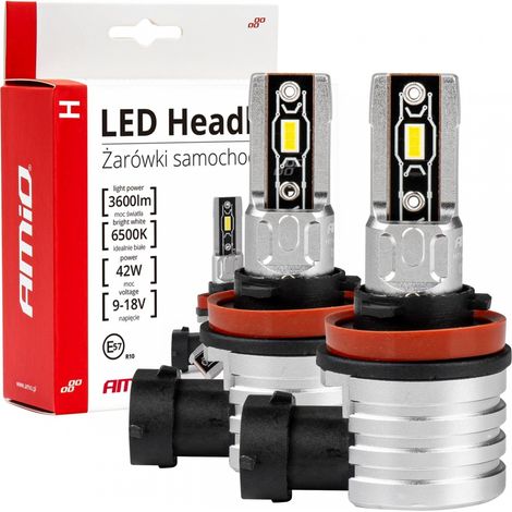 Bombillas LED para coche serie H-mini H8 H9 H11 H16 6500K Canbus AMiO-03333 (1/5)