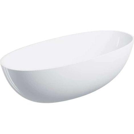 OMNIRES Shell - Freistehende Badewanne, 175x78 cm, weiß glänzend SHELL175WWBP (1/2)