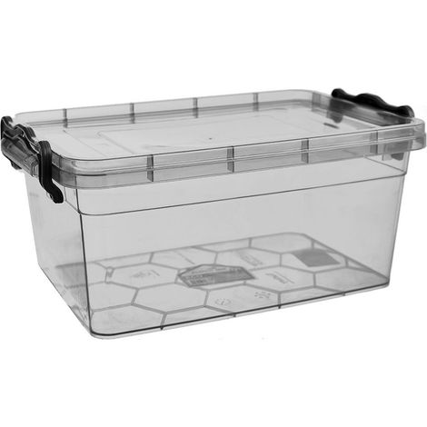 Recipiente para alimentos con tapa, GRIS, 3 l