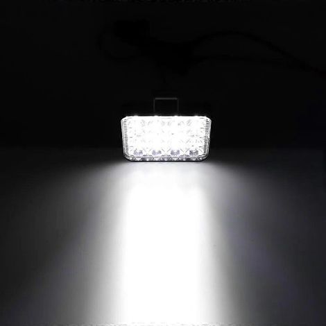 Projecteur de travail LED blanc pour voiture, 4x4, tout-terrain, MINI, 48 W, 16 SMD, 12 V, feux de jour, antibrouillards, camions, motos et autres véhicules. (1/5)