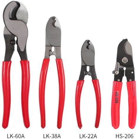 Lot de 4 Jeu de coupe-fils pour électriciens, coupe-câbles électriques robustes, Coupe-câbles et coupe-fils pour électriciens, coupe-fils LK-60A /LK-38A/LK-22A/HS-206 (1/5)
