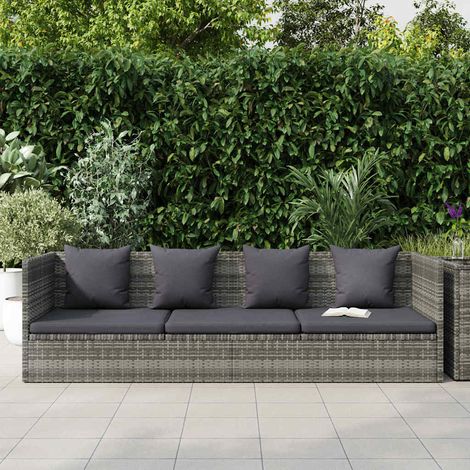 Chaise longue,Lit de jardin Gris 200x60 cm Résine tressée CFW69961 (1/5)