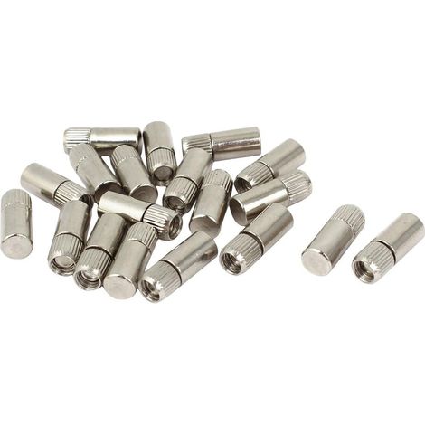 sourcing map 20stk.Pin Regal Metall zylindrische Stange Bolzen Stifte Regalunterstützung Stifte Silber Ton (1/5)