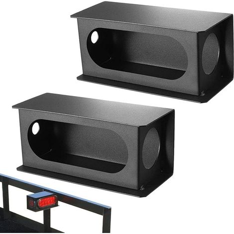 Lot de 2 boîtiers de feux de remorque - Protection de feu arrière, boîtes lumineuses ovales Ensemble de feux arrière pour camion, feux arrière résistants au (1/5)