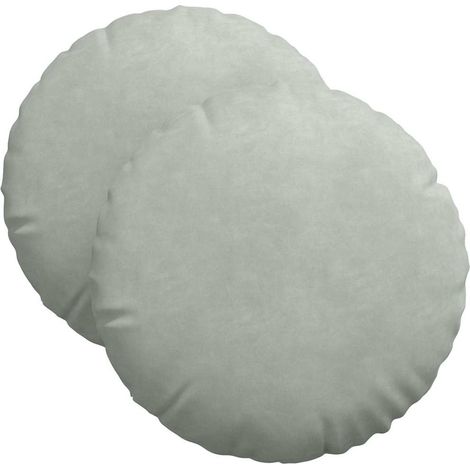 Maison Exclusive - Sitzkissen 2 Stück Hellgrau Ø 40 x 13 cm Samt