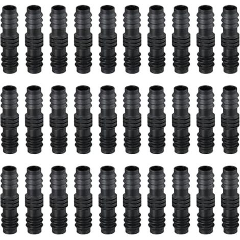 30 Pièces 16mm Raccords de Tuyau Arrosage, D'Irrigation Goutte à Goutte, Connecteurs Cannelés en Plastique, Tuyaux d'Arrosage, Direct pour Système - (1/5)