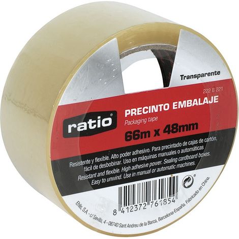 PRECINTO EMBAL. TRANSPARENTE 48MMX66M. - EHLIS