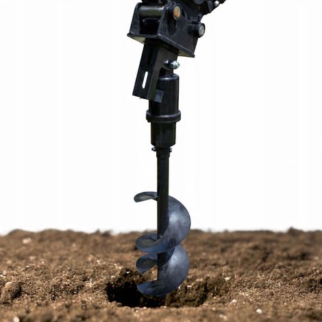 Trivella Idraulica per Escavatore 4T – Punta 30x110 cm  Costruzione Robusta, Montaggio Rapido  Uso Edile e Giardinaggio