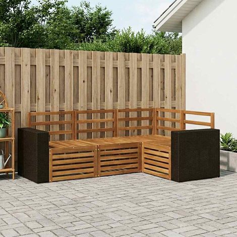 vidaXL Outdoor Sofa Set 4 pcs Polyester (1/5)