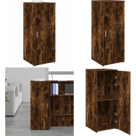 vidaXL Armoire de rangement chêne fumé 40x45x103,5cm bois d'ingénierie