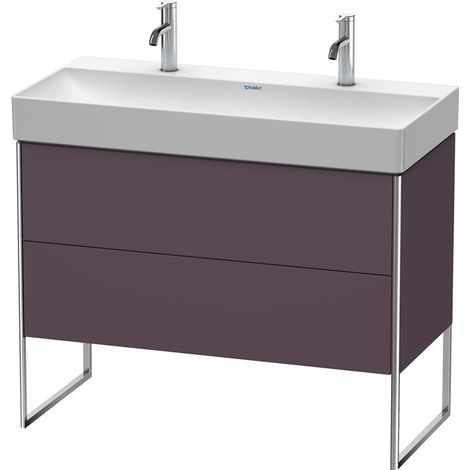 Meuble sous-vasque XSQUARE 731x984x460mm Satin aubergine