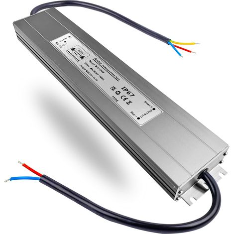 LED Power Supply 12V 200W Transfo IP67 Waterproof Transformer AC 220V to DC 12V 16.7A Constant Voltage Ultra-Thin for Indoor and Outdoor Light Strip, Wall Washer (1/5)