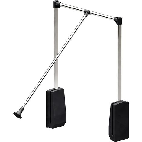Elévateur de penderie escamotable en acier - boîtier noir - largeur dressing 920-1240 mm