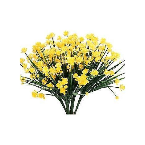 Bündel künstliche Blumen für den Außenbereich, UV-beständig, farbecht, künstliche Kunststoffpflanzen für Garten, Veranda, Fensterkasten